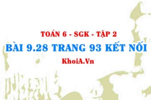 Bài 9.28 trang 93 Toán 6 Tập 2 Kết nối tri thức